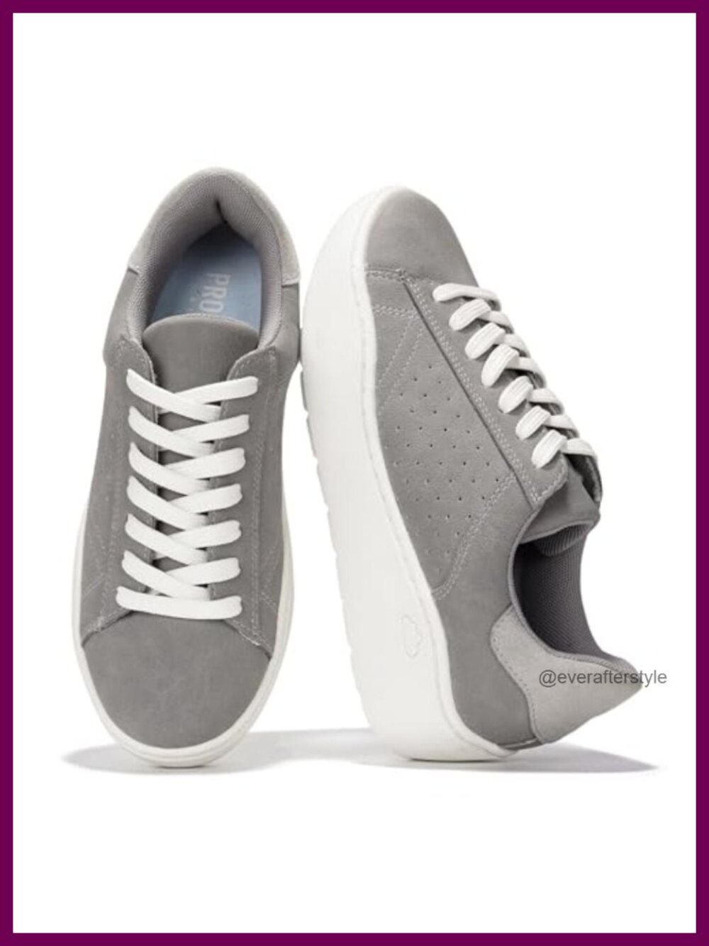 Women's Platform Sneakers with Memory Foam Insole, Wedge Heel